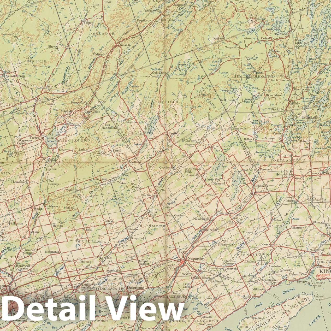Historic Map : Kingston 1959 Topographic Map , Vintage Wall Art