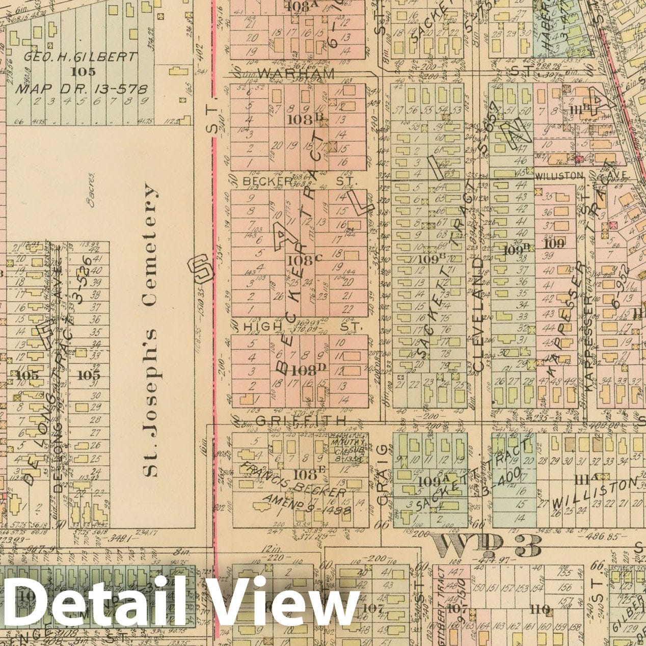 Historic Map : Atlas City of Syracuse, NY and Suburbs, Syracuse 1924 Plate 020 , Vintage Wall Art