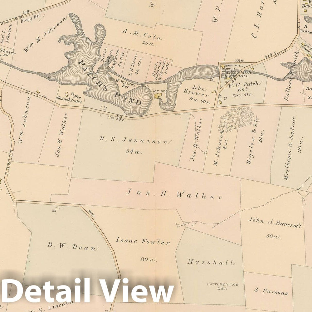 Historic Map : Atlas City of Worcester, MA, Worcester 1886 Plate 022 , Vintage Wall Art
