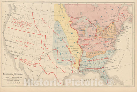 Historic Map : United States 1903 , Rand McNally Business Atlas , Vintage Wall Art