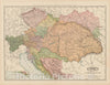 Historic Map : Austria-Hungary & Czech Republic & Croatia & Bosnia 1891 , Rand McNally's Atlas World , Vintage Wall Art