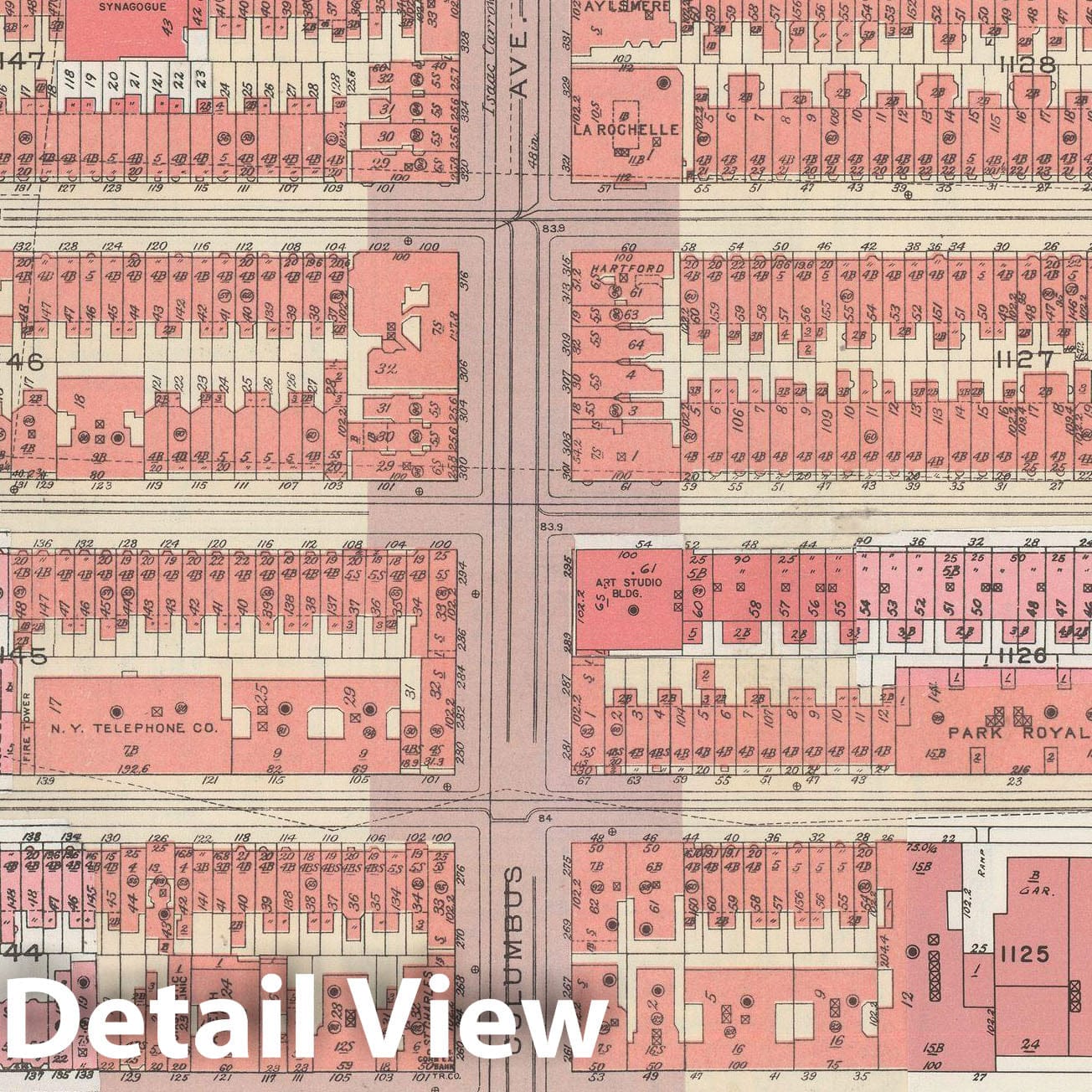 Historic Map : Manhattan Land Book 1955 - Updated Through Nov 7th, New York City 1975 Plate 091 , Vintage Wall Art