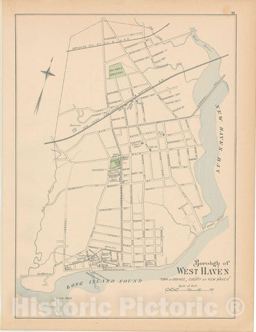 Historic Map : Orange 1893 , Town and City Atlas State of Connecticut , Vintage Wall Art