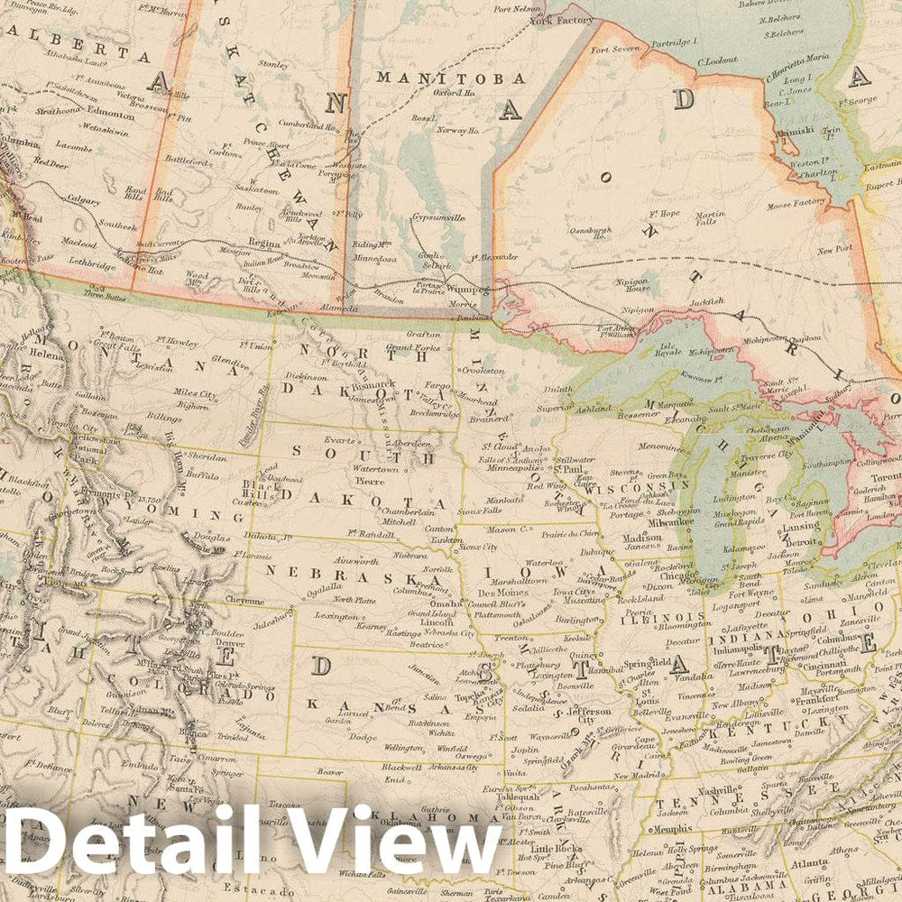 Historic Map : Atlas World, North America 1912 , Vintage Wall Art