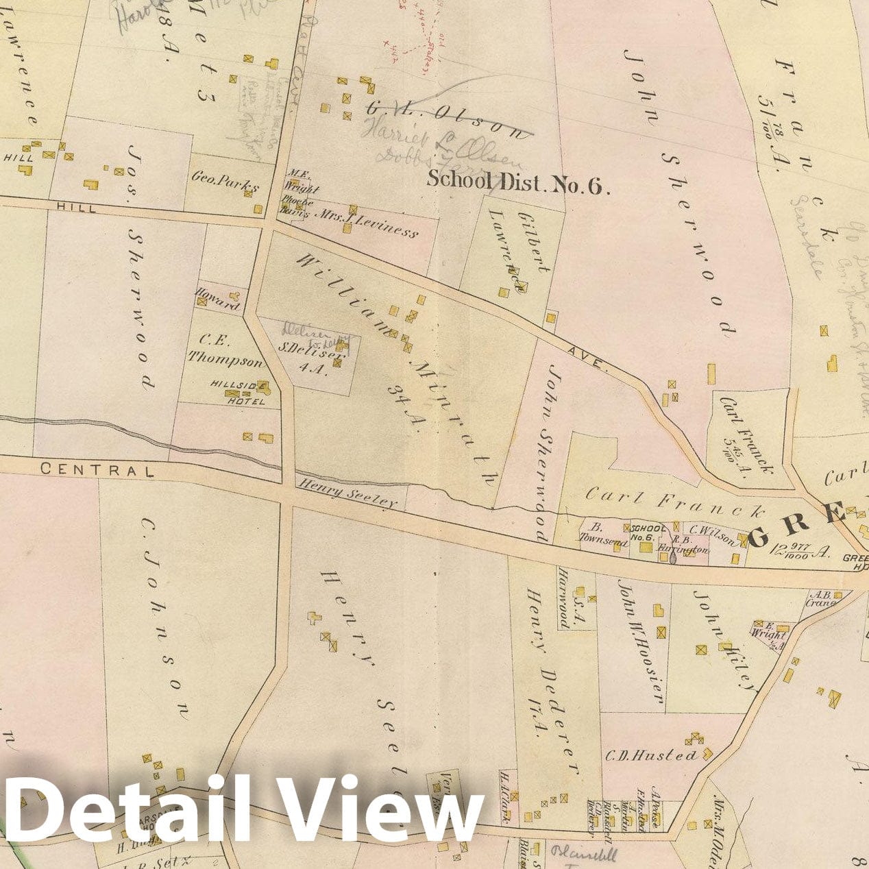Historic Map : Atlas of Westchester County, Greenburgh 1901 Plate 035 , Vintage Wall Art