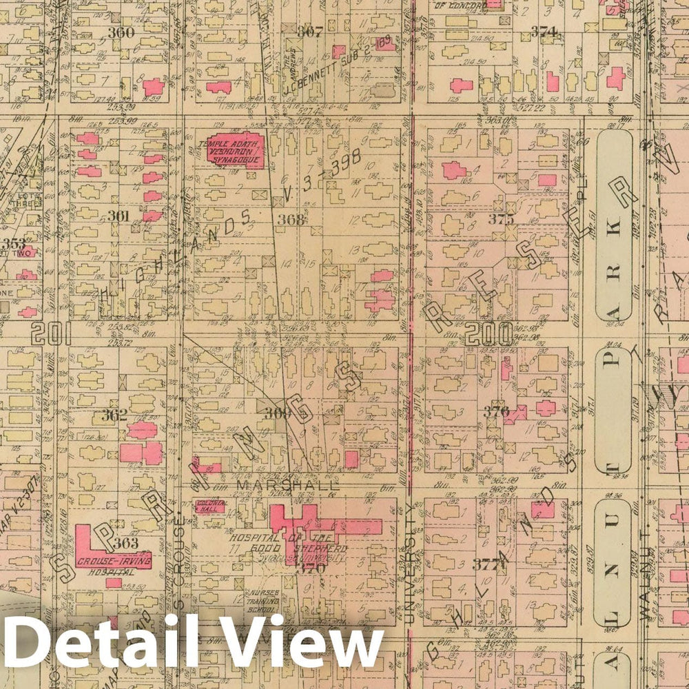 Historic Map : Atlas City of Syracuse, NY and Suburbs, Syracuse 1924 Plate 014 , Vintage Wall Art