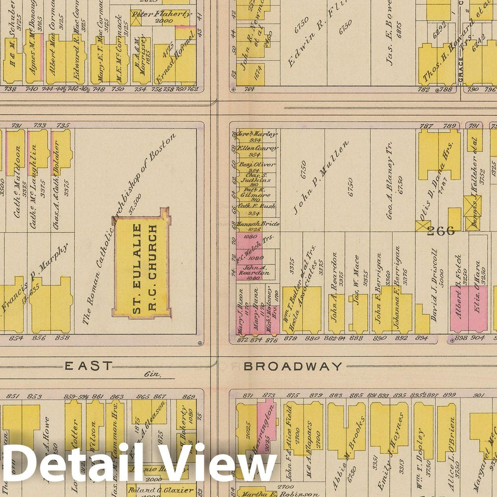 Historic Map : Atlas of South Boston, South Boston 1910 Plate 025 , Vintage Wall Art