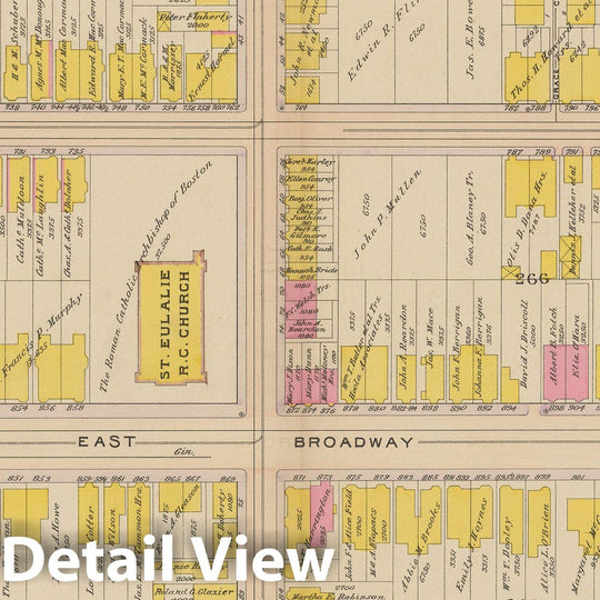 Historic Map : Atlas of South Boston, South Boston 1910 Plate 025 , Vintage Wall Art