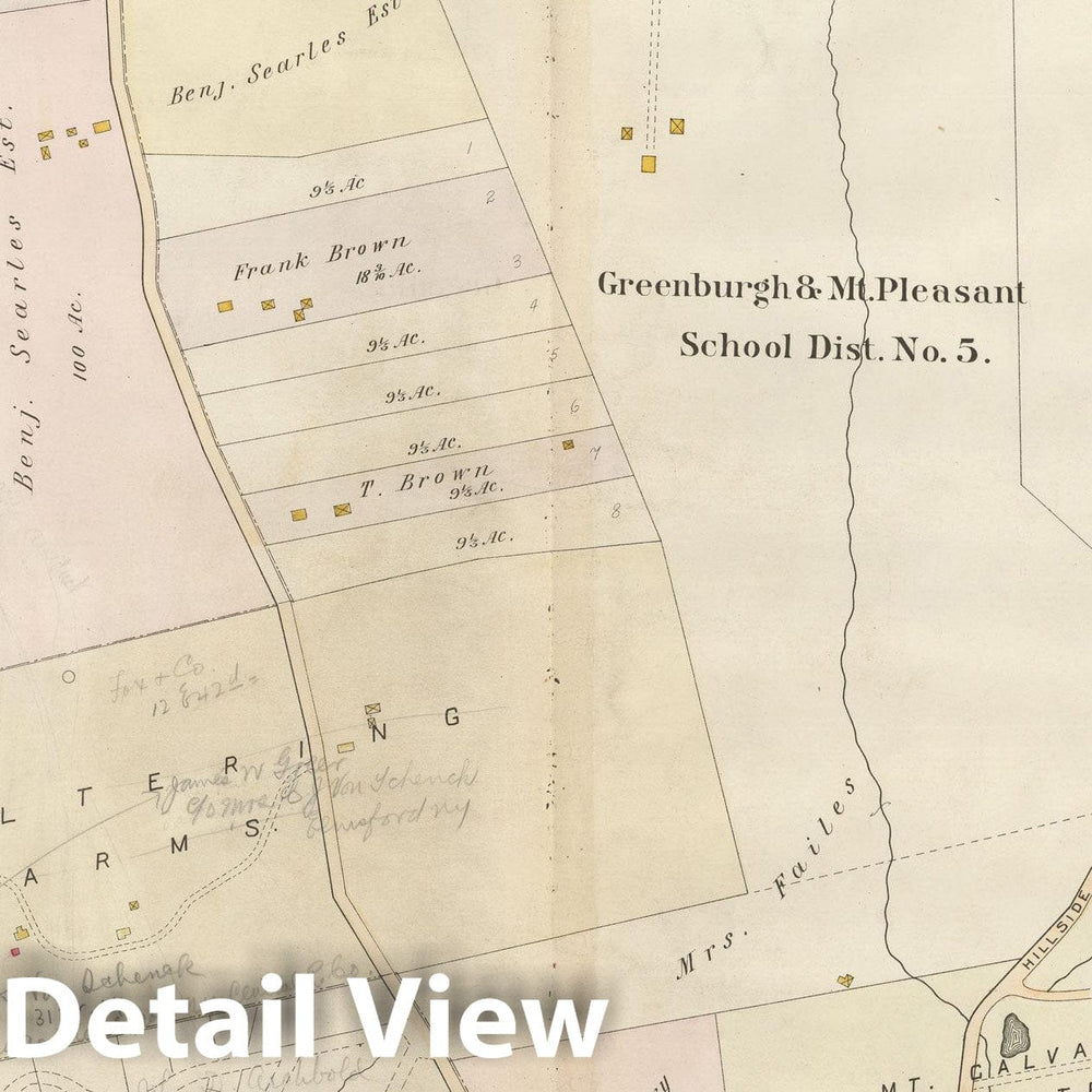 Historic Map : Atlas of Westchester County, Greenburgh 1901 Plate 040 , Vintage Wall Art