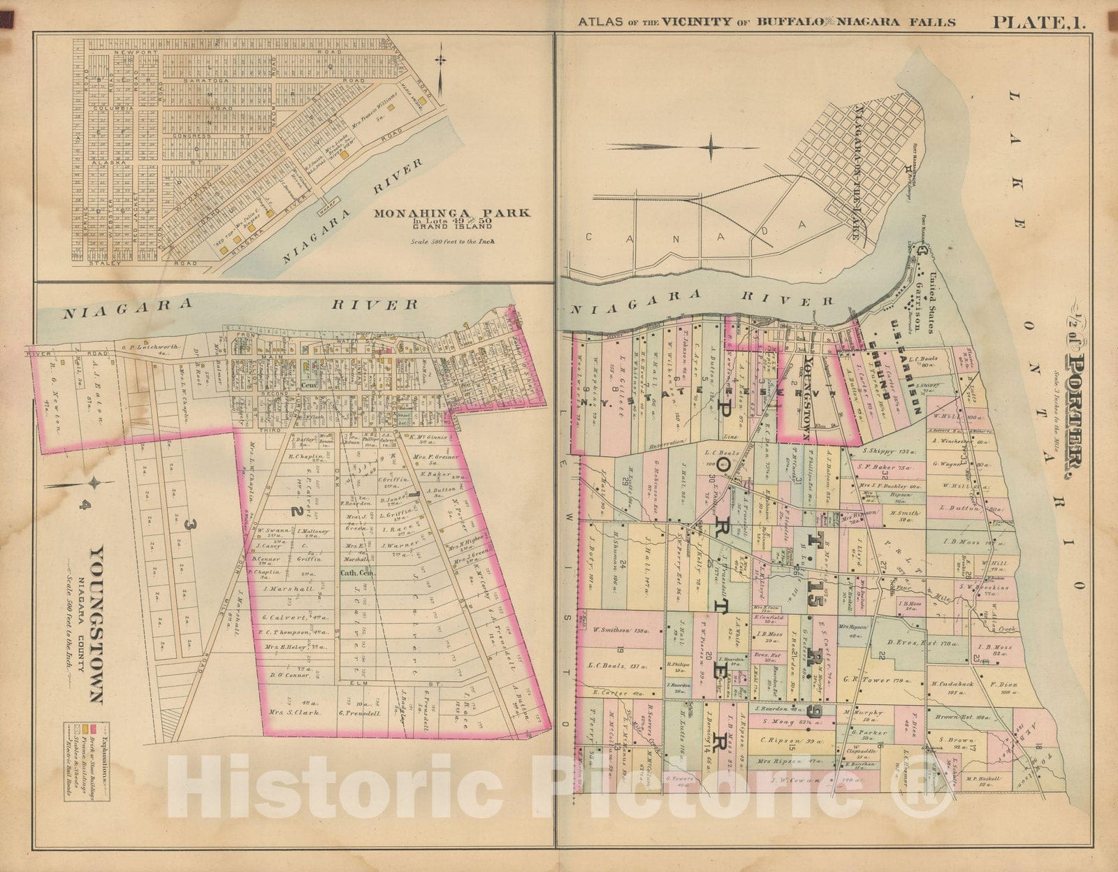 Historic Map Atlas of Niagara Falls, North Tonawanda and Buffalo, NY
