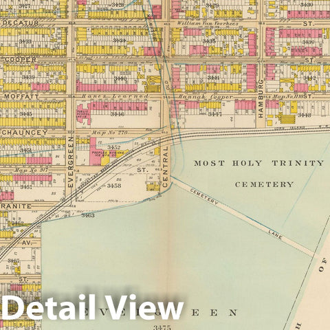 Historic Map : Vol. 1, Brooklyn 1908 Plate 022 , Atlas Borough of Brooklyn , Vintage Wall Art