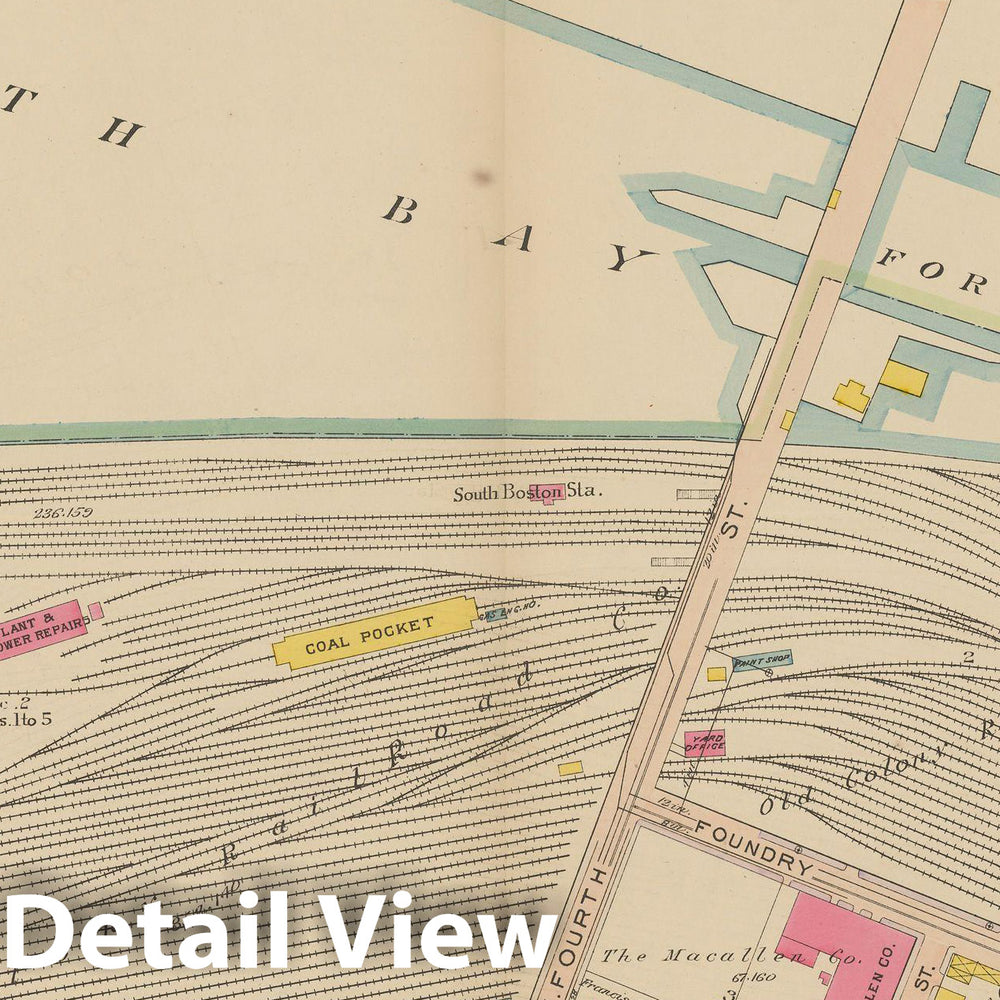 Historic Map : Atlas of South Boston, South Boston 1910 Plate 030 , Vintage Wall Art