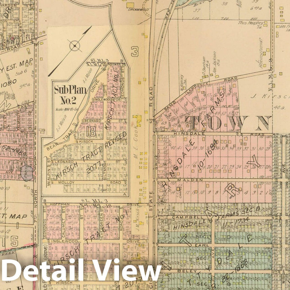 Historic Map : Atlas City of Syracuse, NY and Suburbs, Syracuse 1924 Plate 036 , Vintage Wall Art