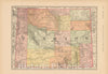 Historic Map : United States Maps, Wyoming 1894 , Vintage Wall Art