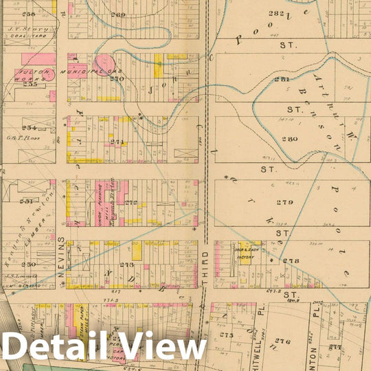 Historic Map : Atlas Entire City of Brooklyn Complete in One Volume, Brooklyn 1880 Plate 005 , Vintage Wall Art