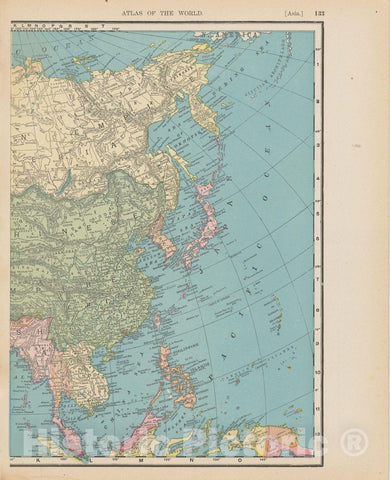 Historic Map : Asia 1900 , Universal Atlas World , Vintage Wall Art