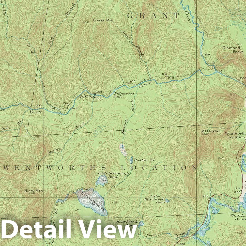 Historic Map : USGS 7.5 Minute Sheets and Quadrangles, Errol 1930 Topographic Map , Vintage Wall Art