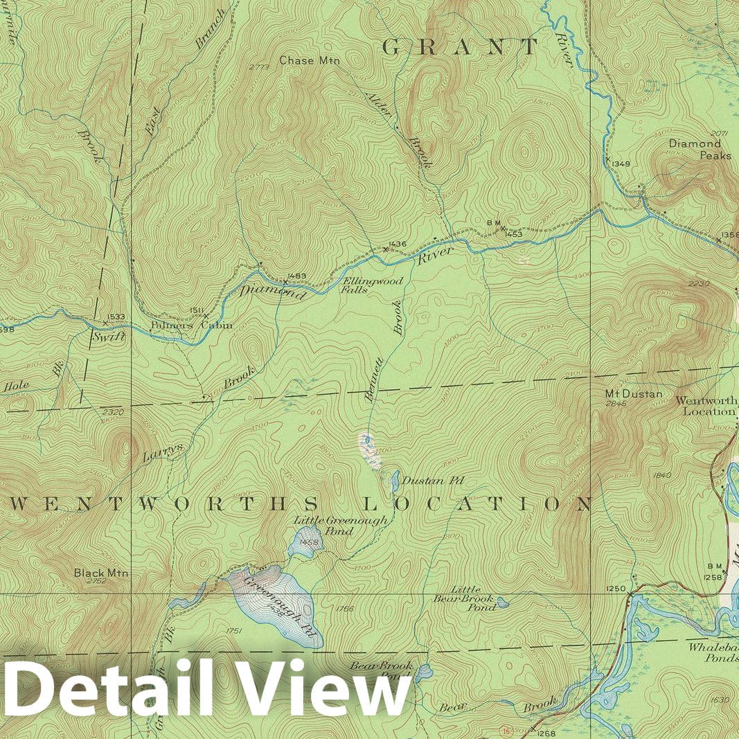 Historic Map : USGS 7.5 Minute Sheets and Quadrangles, Errol 1930 Topographic Map , Vintage Wall Art