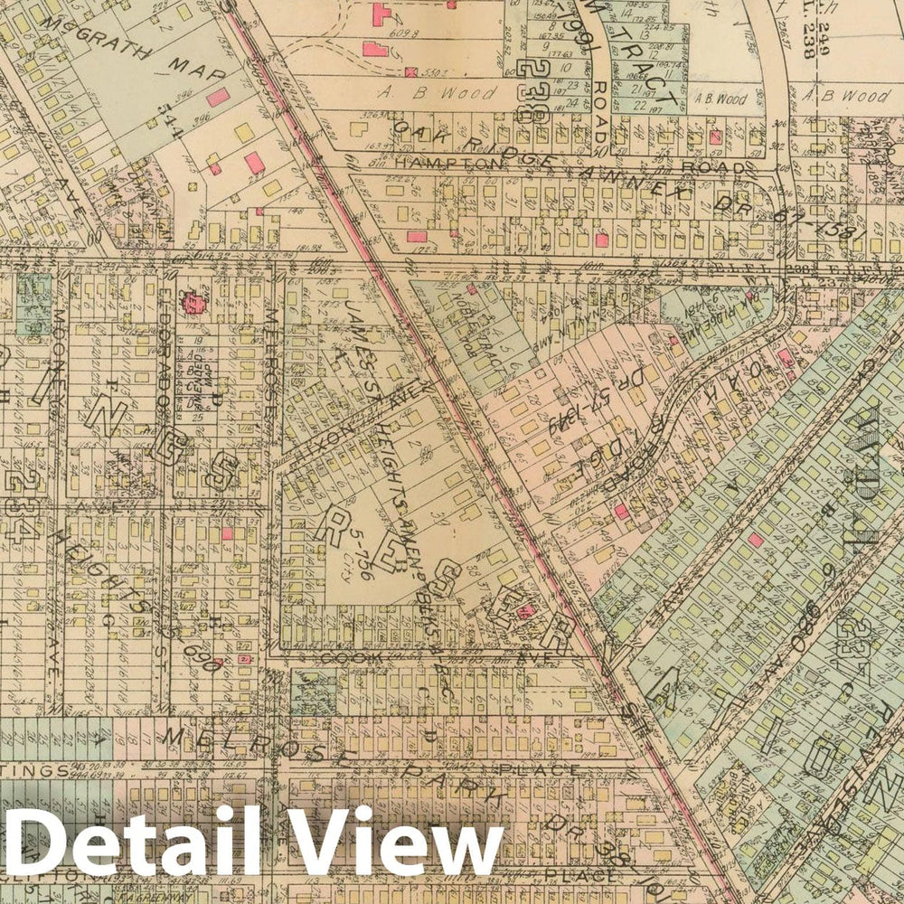 Historic Map : Atlas City of Syracuse, NY and Suburbs, Syracuse 1924 Plate 022 , Vintage Wall Art