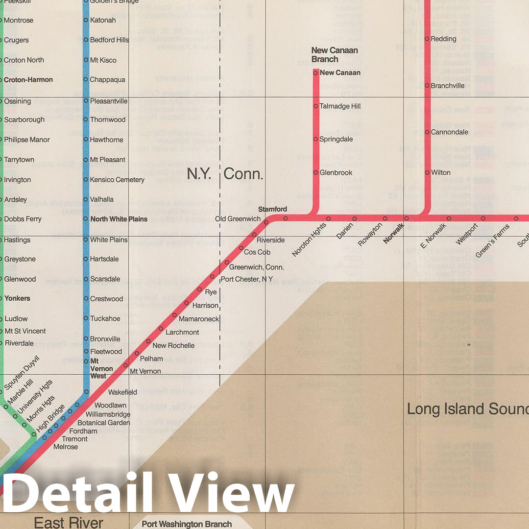 Historic Map : New York City Transit Maps, NYC Commuter Rail 1974 Rail ...