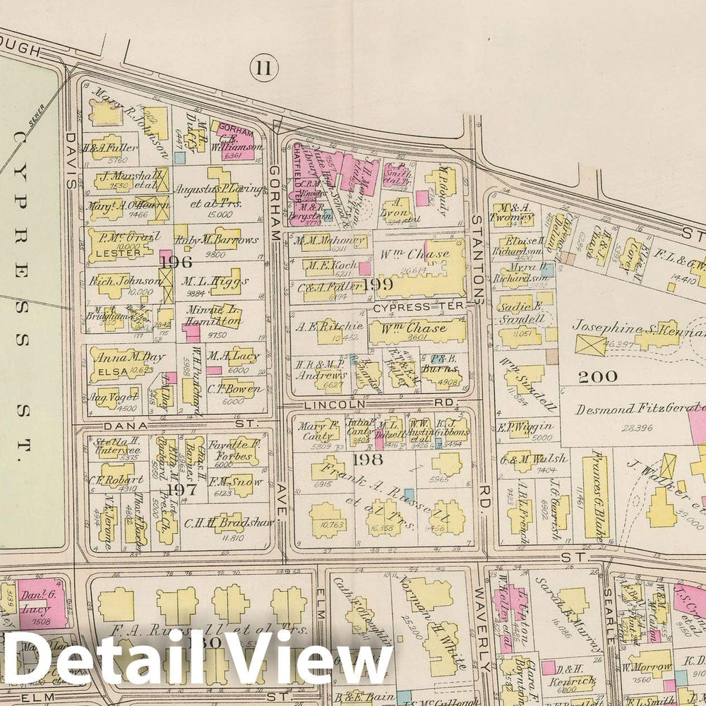 Historic Map : Atlas Town of Brookline, Brookline 1927 Plate 015 , Vintage Wall Art