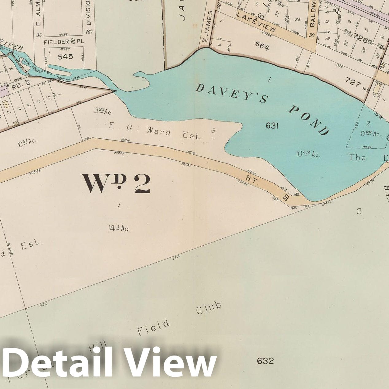 Historic Map : Atlas of Bloomfield, Belleville and Nutley; Essex County Vol D, Bloomfield 1932 Plate 007 , Vintage Wall Art