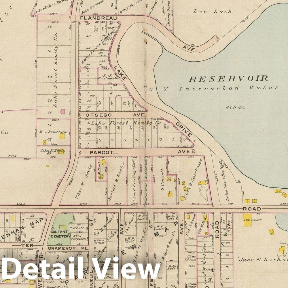 Historic Map : Atlas of Westchester County, NY, Vol. 1, New Rochelle 1910 Plate 023 , Vintage Wall Art
