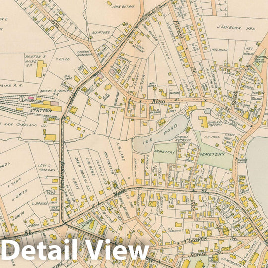 Historic Map : Atlas of Cape Ann, Gloucester, Rockport and Manchester, Rockport 1899 Page 25 , Vintage Wall Art