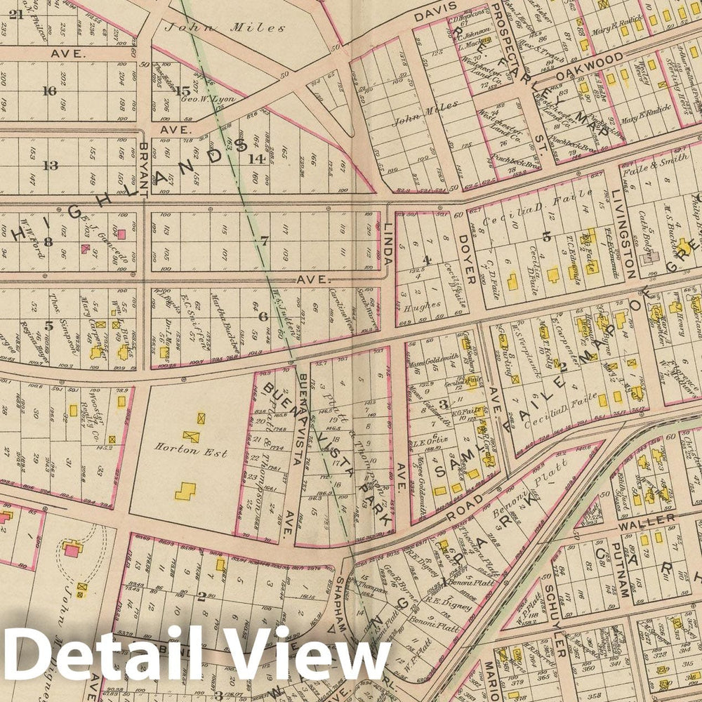 Historic Map : Atlas of Westchester County, NY, Vol. 1, White Plains 1910 Plate 005 , Vintage Wall Art