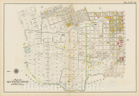 Historic Map : Vol. 1, Brooklyn 1908 Plate 041 , Atlas Borough of Brooklyn , Vintage Wall Art