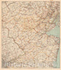 Historic Map : New Jersey 1900 , Northeast U.S. State & City Maps , Vintage Wall Art