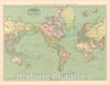 Historic Map : Rand McNally's Atlas World, World Map 1891 , Vintage Wall Art