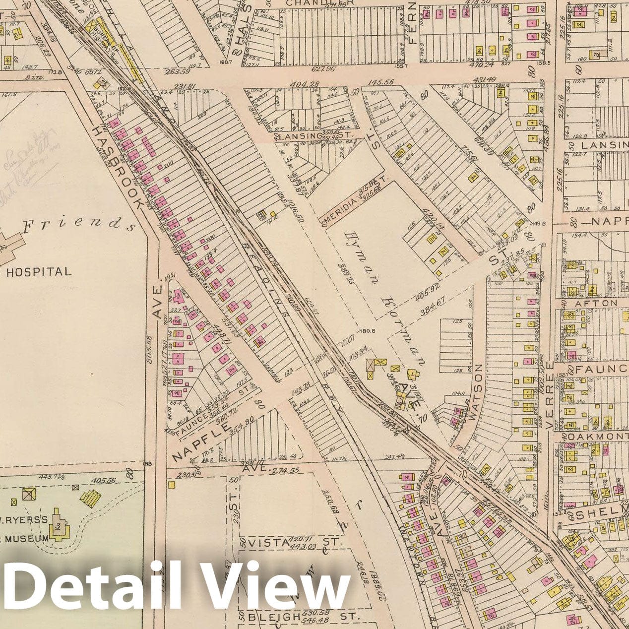 Historic Map : Atlas City of Philadelphia 35th Ward, Philadelphia 1927 Plate 014 , Vintage Wall Art