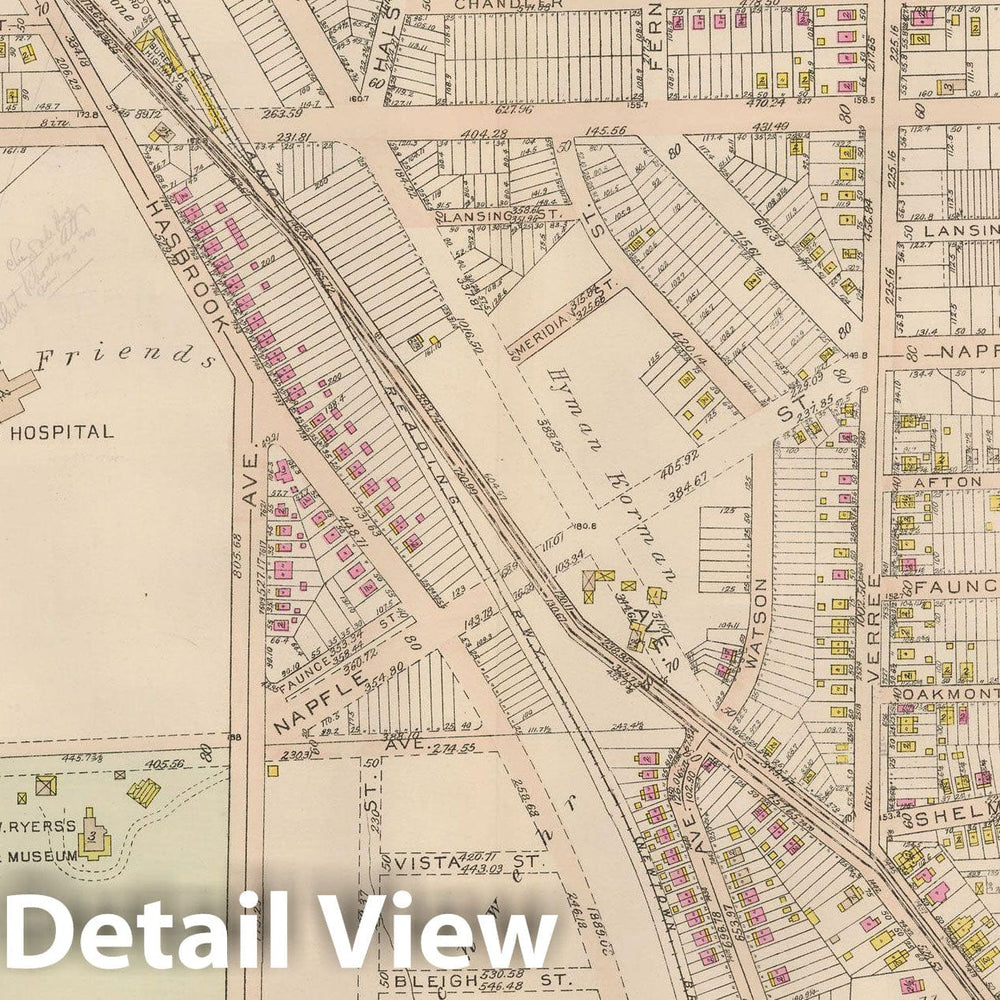 Historic Map : Atlas City of Philadelphia 35th Ward, Philadelphia 1927 Plate 014 , Vintage Wall Art