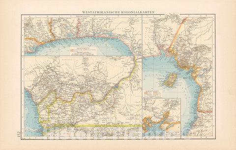 Historic Map : Africa 1899 , Andrees Allgemeiner Handatlas , Vintage Wall Art
