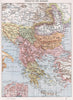 Historic Map : Greece, BalkansPresqu'ile des Balkans. 1900 , Vintage Wall Art