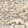 Historic Map : A Pictorial Map of Germany, 1935 - Vintage Wall Art