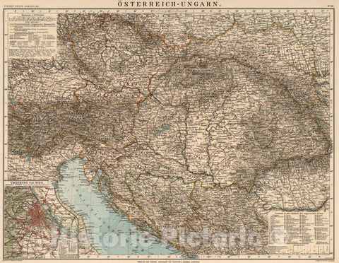 Historic Map : Austria,No. 26: Osterrich - Ungarn 1899 , Vintage Wall Art