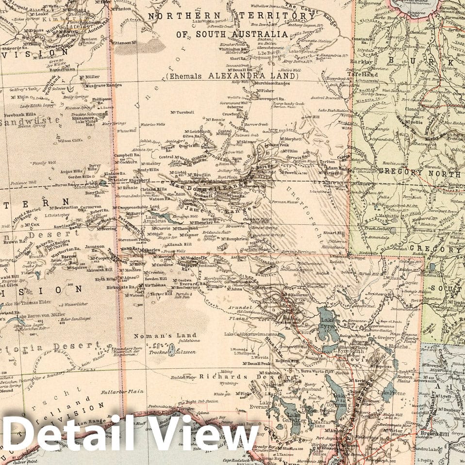 Historic Map : Australia,No. 52: Australien 1898 , Vintage Wall Art