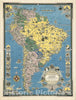 Historic Map : The Good Neighbor Pictorial Map of South America, 1942 - Vintage Wall Art