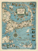 Historic Map : The Pilgrim map, Cape Cod, Martha's Vinyard and Nantucket, 1956 - Vintage Wall Art
