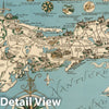 Historic Map : The Pilgrim map, Cape Cod, Martha's Vinyard and Nantucket, 1956 - Vintage Wall Art