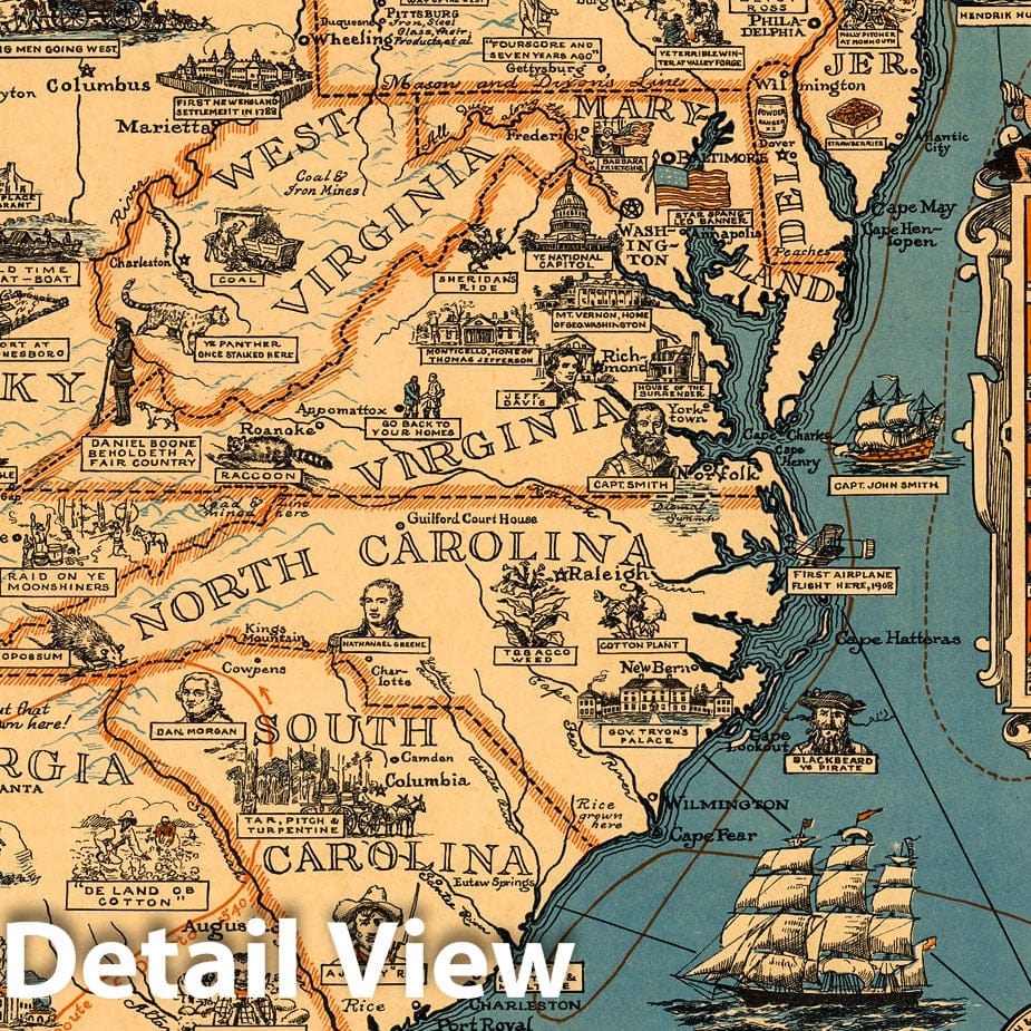 Historic Map : Map of the Eastern United States, 1929