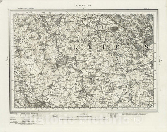 Historic Map : 155 Atherstone (Hills) 1899 - Vintage Wall Art