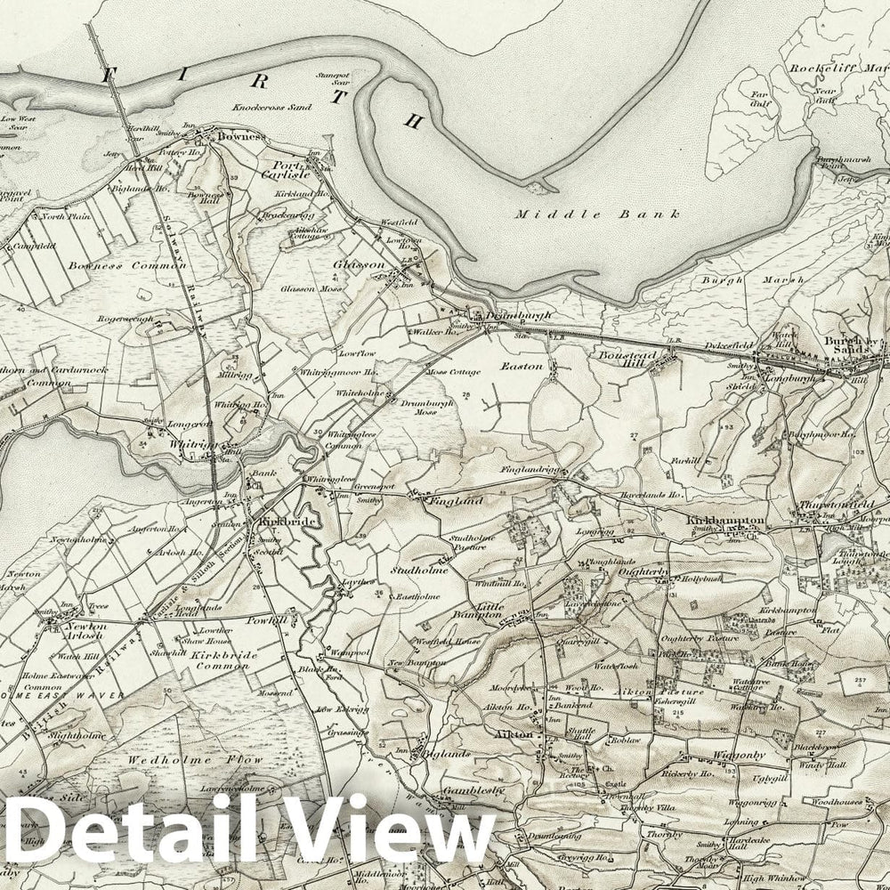 Historic Map : 17 Carlisle (Hills) 1897 - Vintage Wall Art