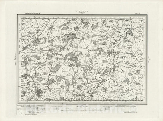 Historic Map : 171 Kettering 1898 - Vintage Wall Art