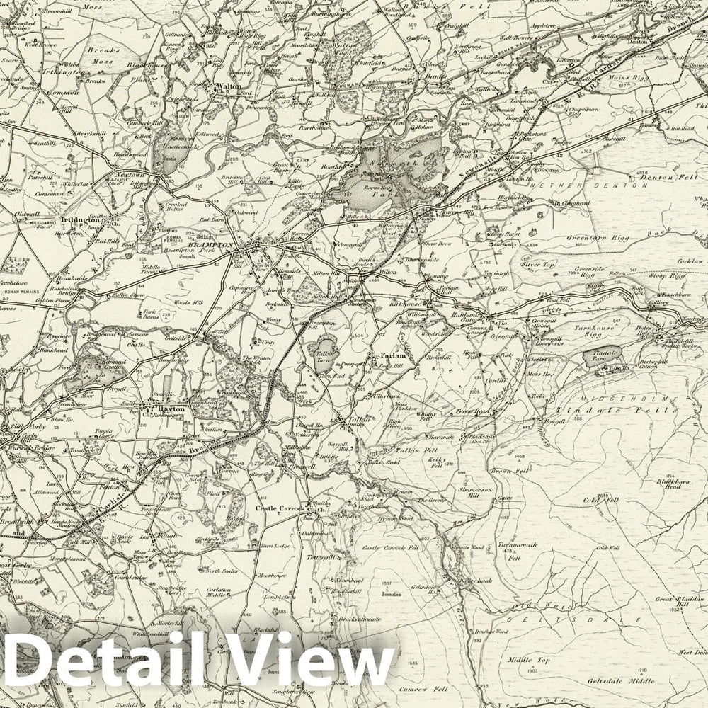 Historic Map : 18 Brampton 1898 - Vintage Wall Art