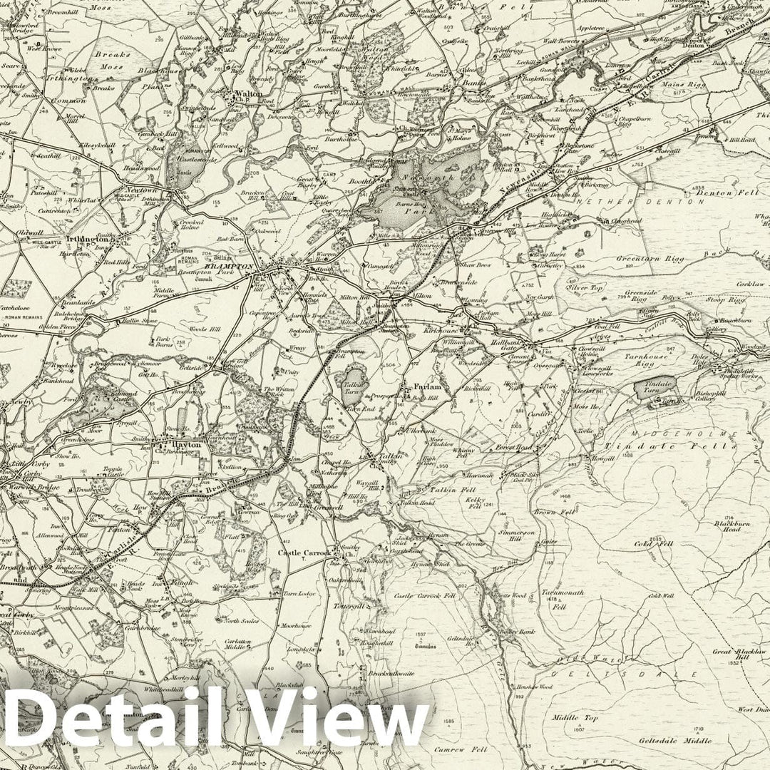 Historic Map : 18 Brampton 1898 - Vintage Wall Art