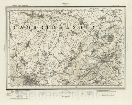 Historic Map : 188 Cambridge (Hills) 1898 - Vintage Wall Art