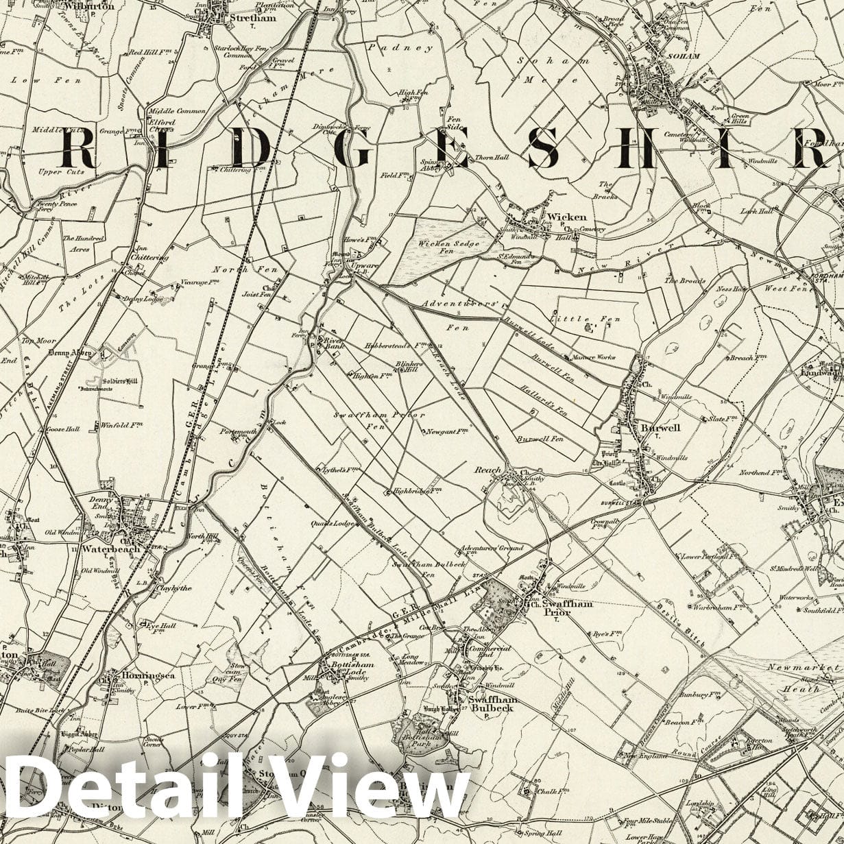 Historic Map : 188 Cambridge 1898 - Vintage Wall Art